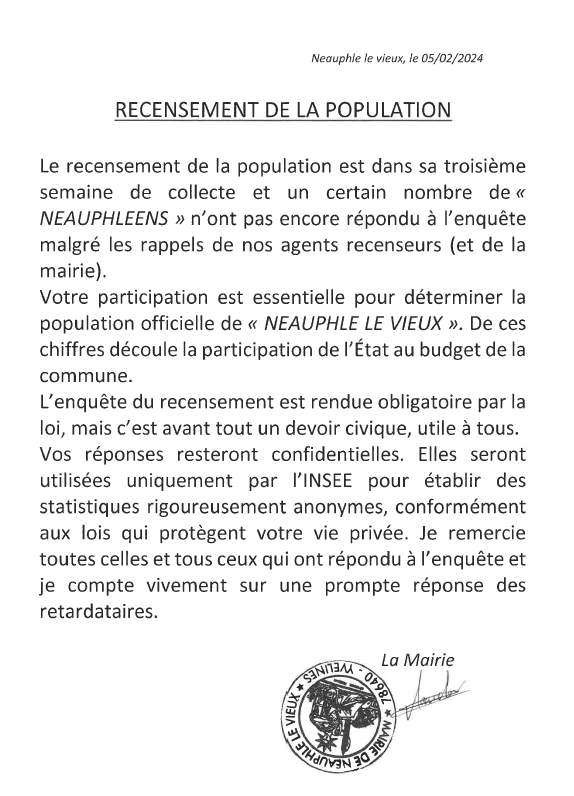 suivi recensement