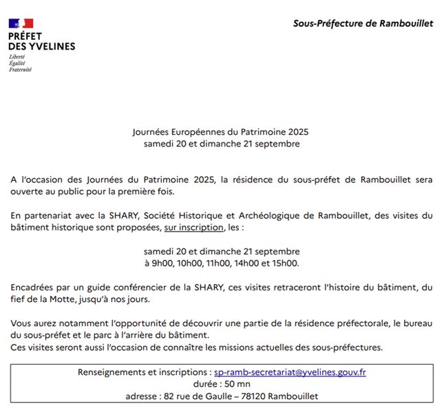 Journées Européennes du Patrimoine 2025 