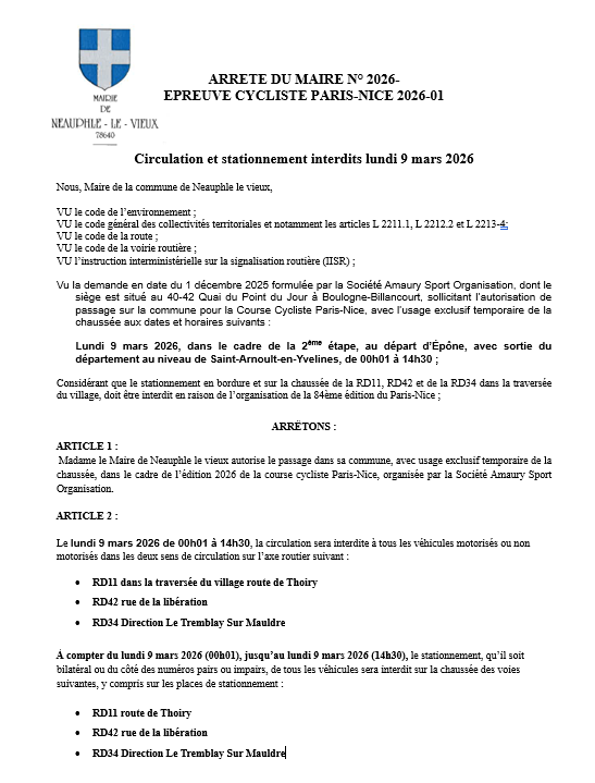 arreté parix nice arreté parix nice