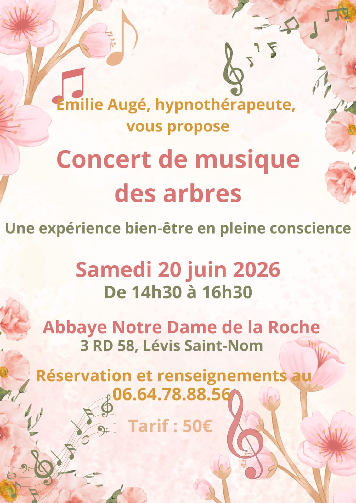 Concert de musique des arbres
